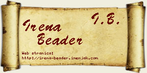 Irena Beader vizit kartica
